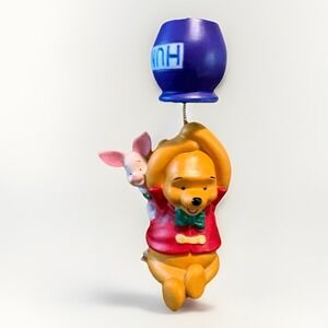 2007 HTF Disney Pooh and Piglet Ornament Purple Hunny Pot Balloon Porcelain